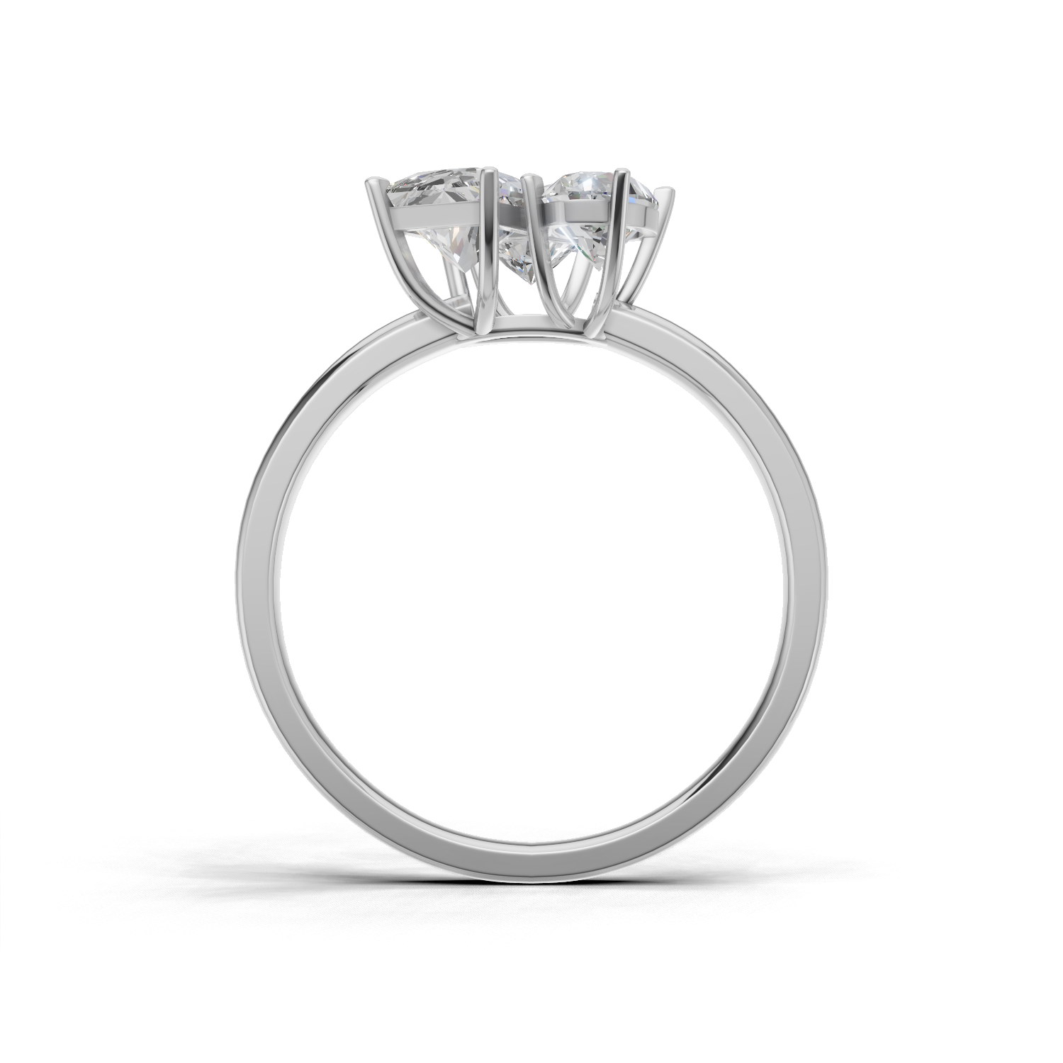 Cluster Ring Normal 18k White Gold 1ct