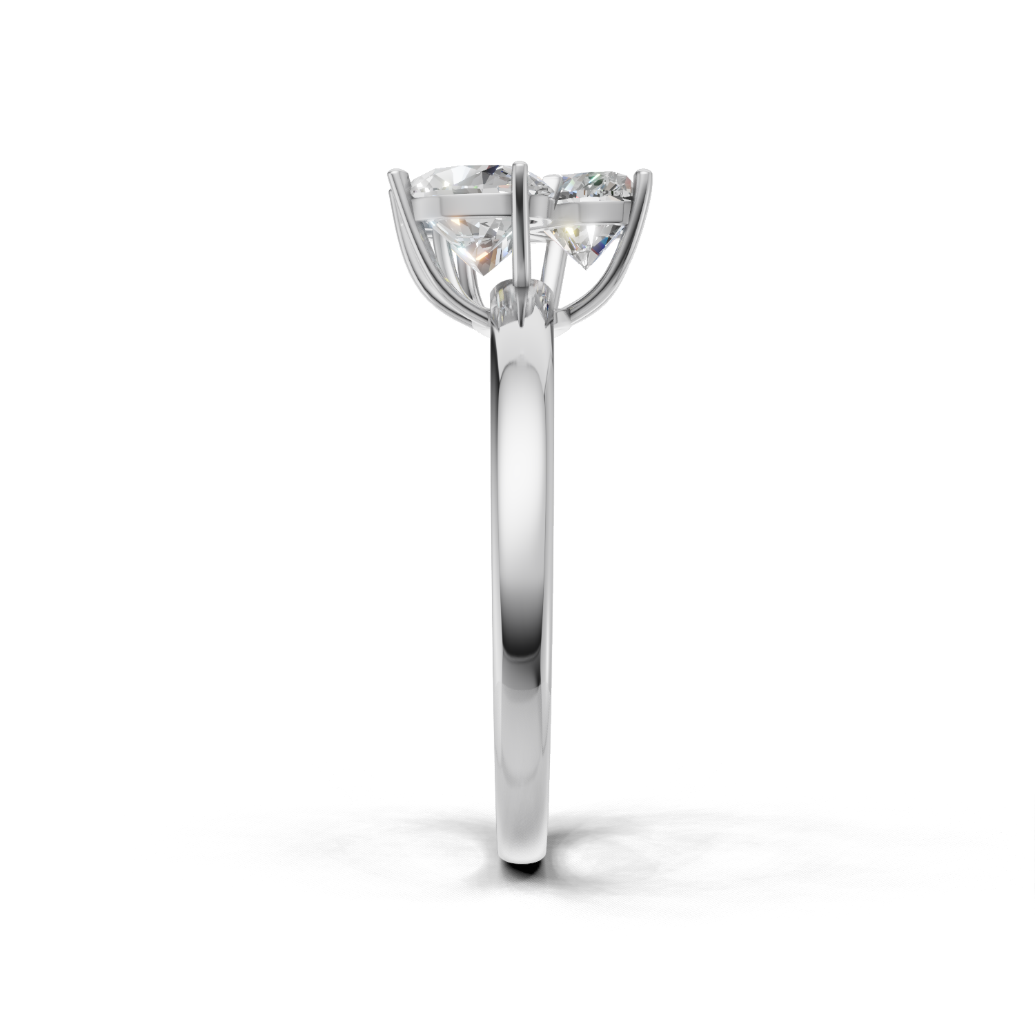 Cluster Ring Normal 18k White Gold 1ct