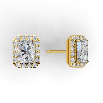 Pierce Radiant Halo 18k Yellow Gold 1ct