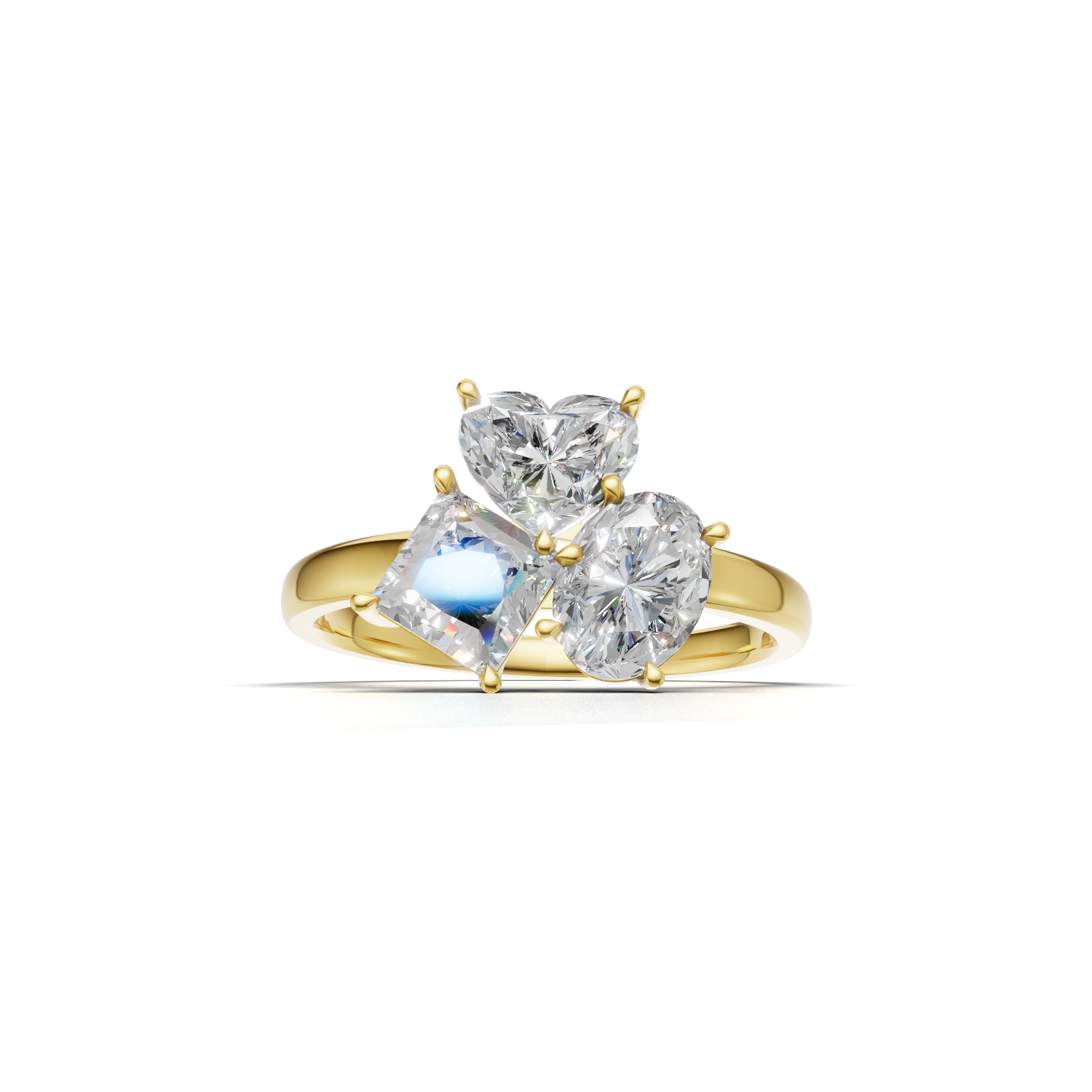 Cluster Ring Normal 18k Yellow Gold 1.5ct