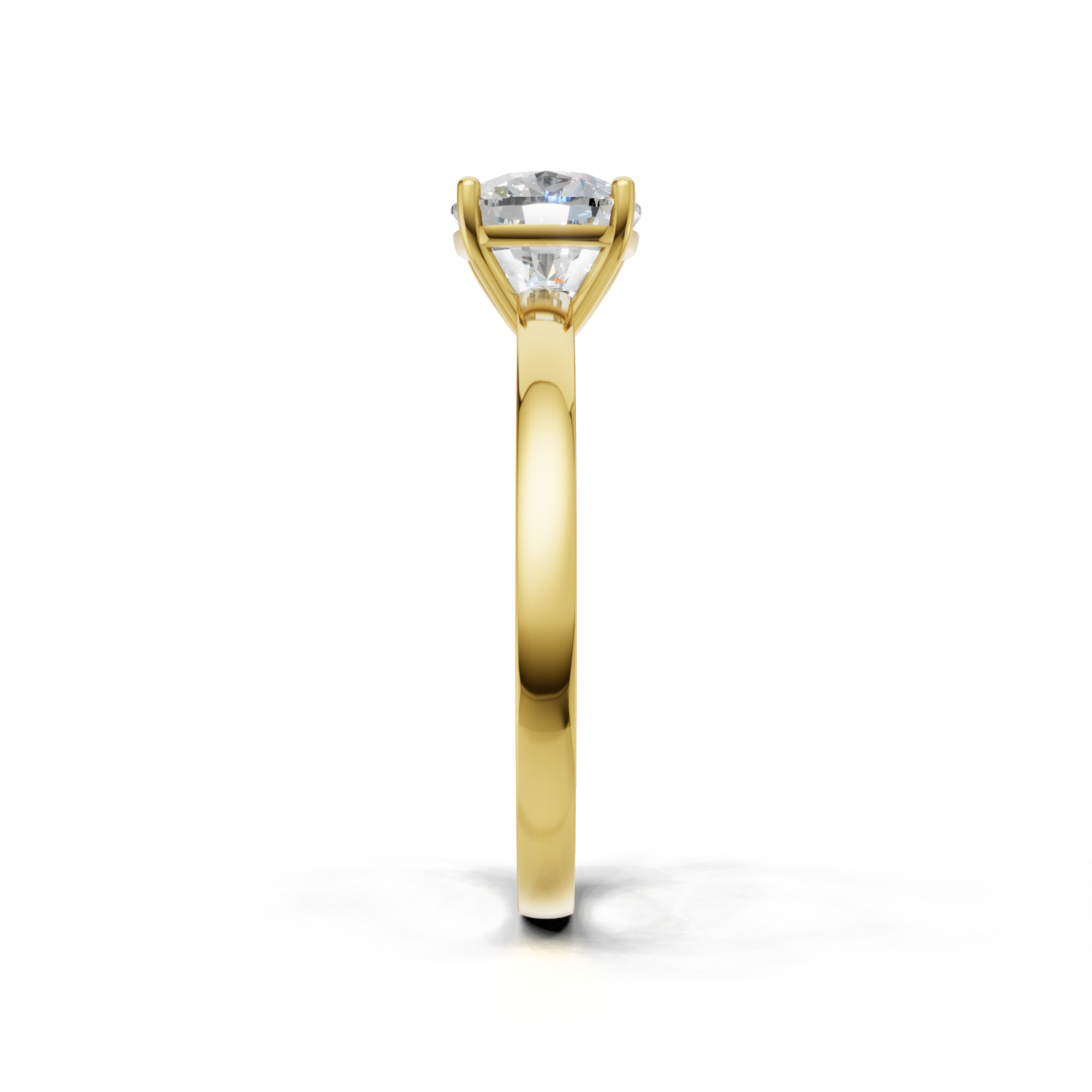 Ring Cushion Solitaire 18k Yellow Gold 1ct
