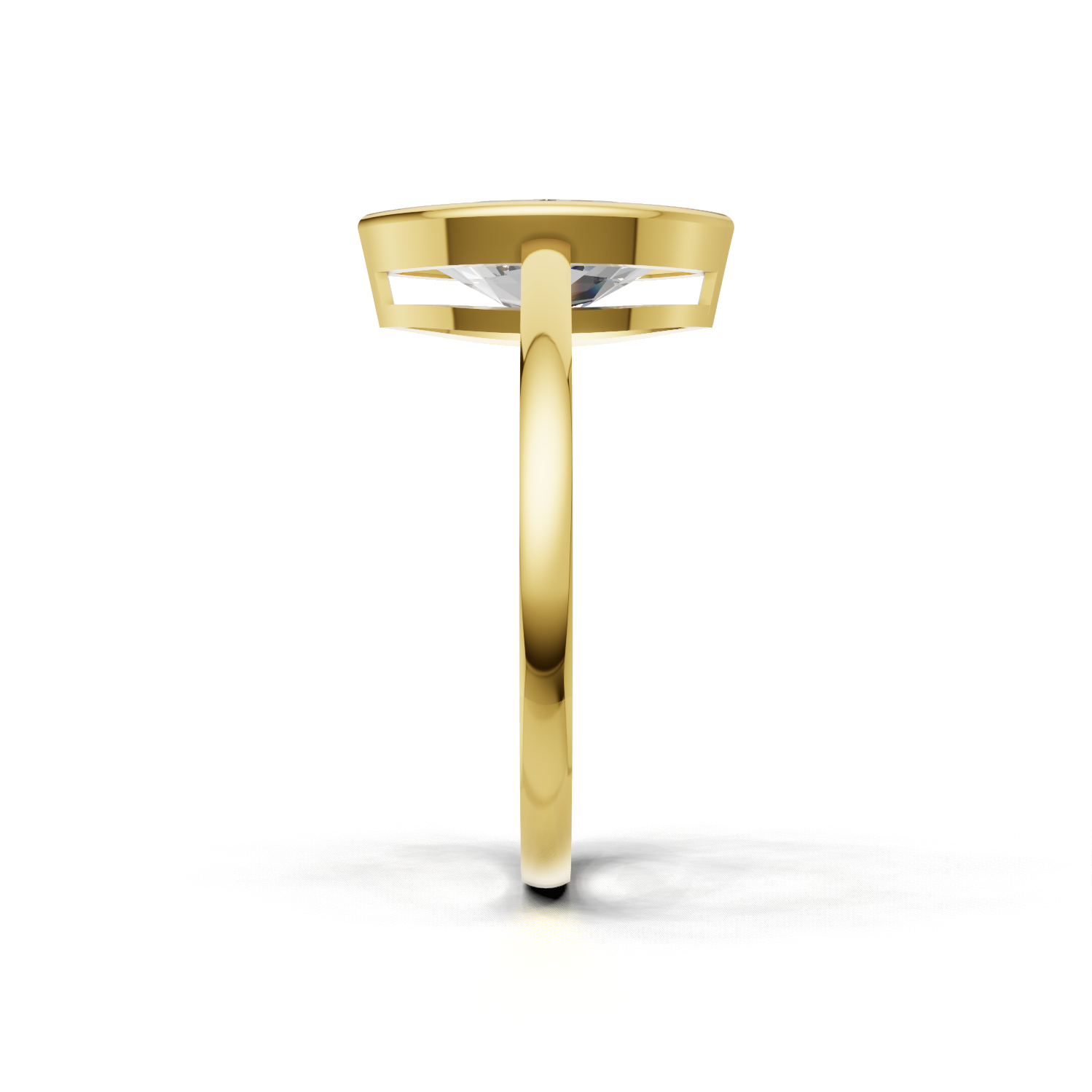 Ring Marquise Bezel 18k Yellow Gold 1ct
