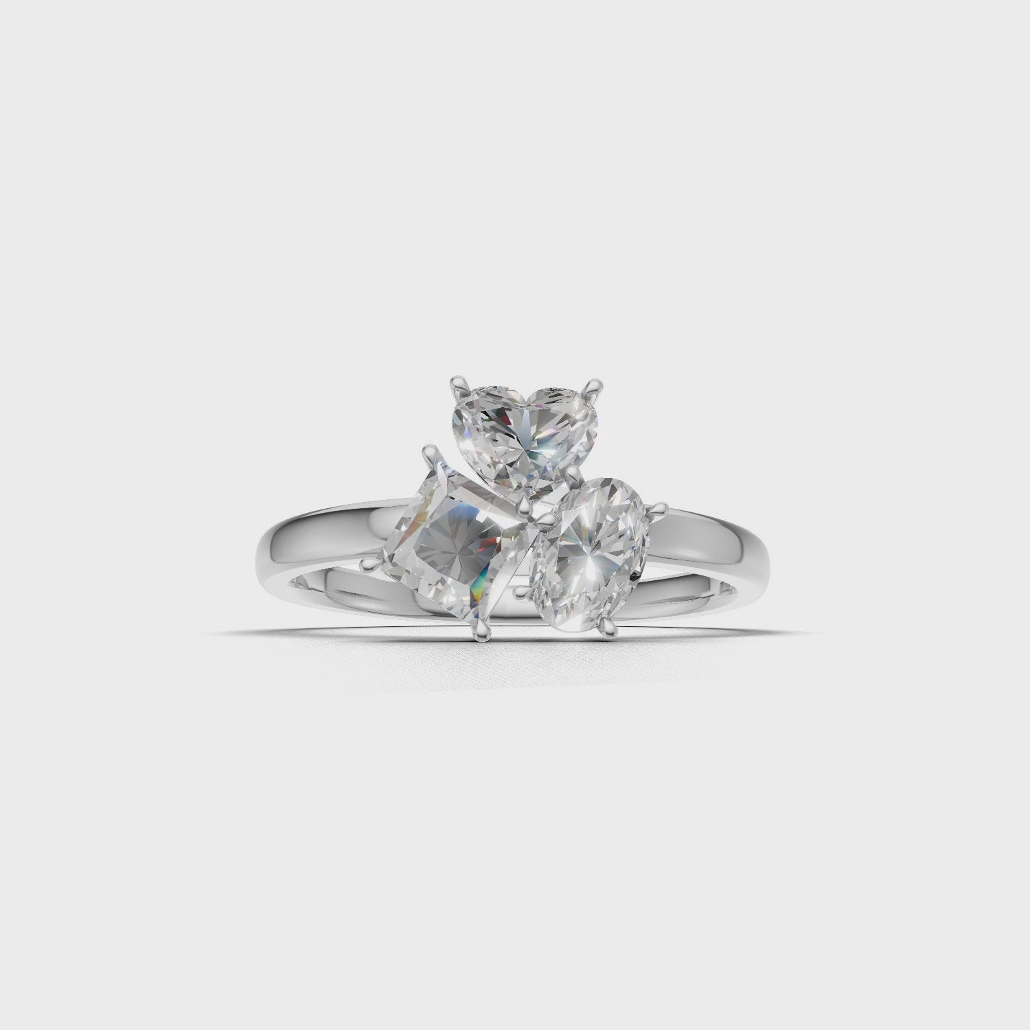 Load video: Cluster Ring Normal 18k White Gold 1ct :: RING CLUSTER K18 White Gold 1ct 4.mp4