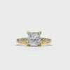 Ring Princess Side Dia 18k Yellow Gold 1ct :: RING PRINCESS SIDE DIA 18K Yellow Gold 1ct 4.mp4