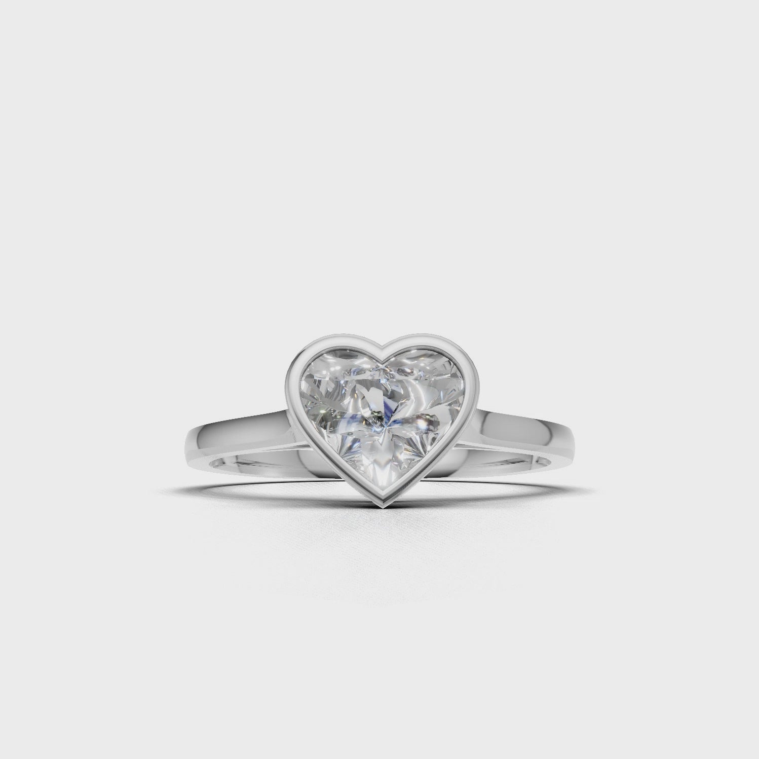 Ring Heart Bezel 18k White Gold 1ct :: RING HEART BEZEL 18K White Gold 1ct 4.png